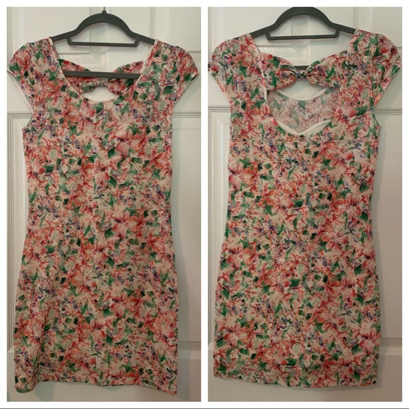 Free people watercolor bodycon dress - Picture 3 of 5